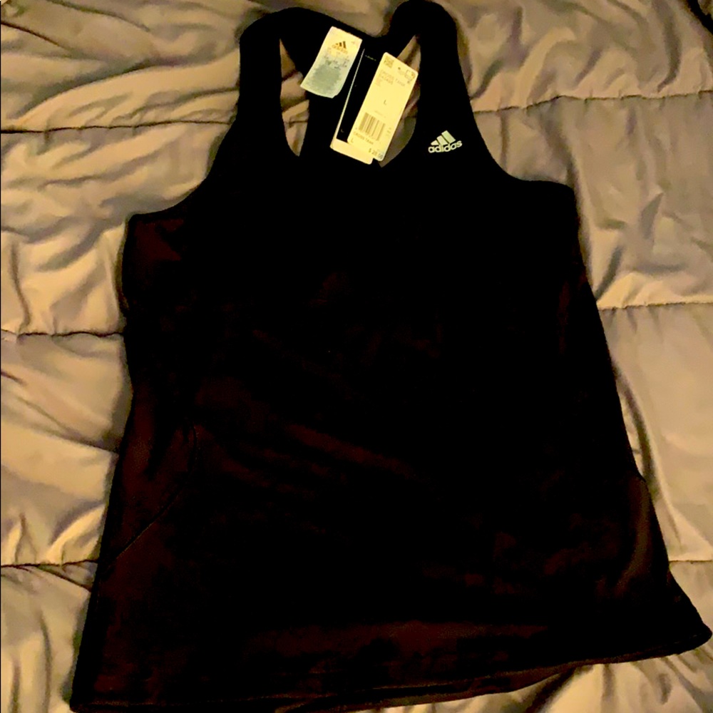 Large black Adidas running tank